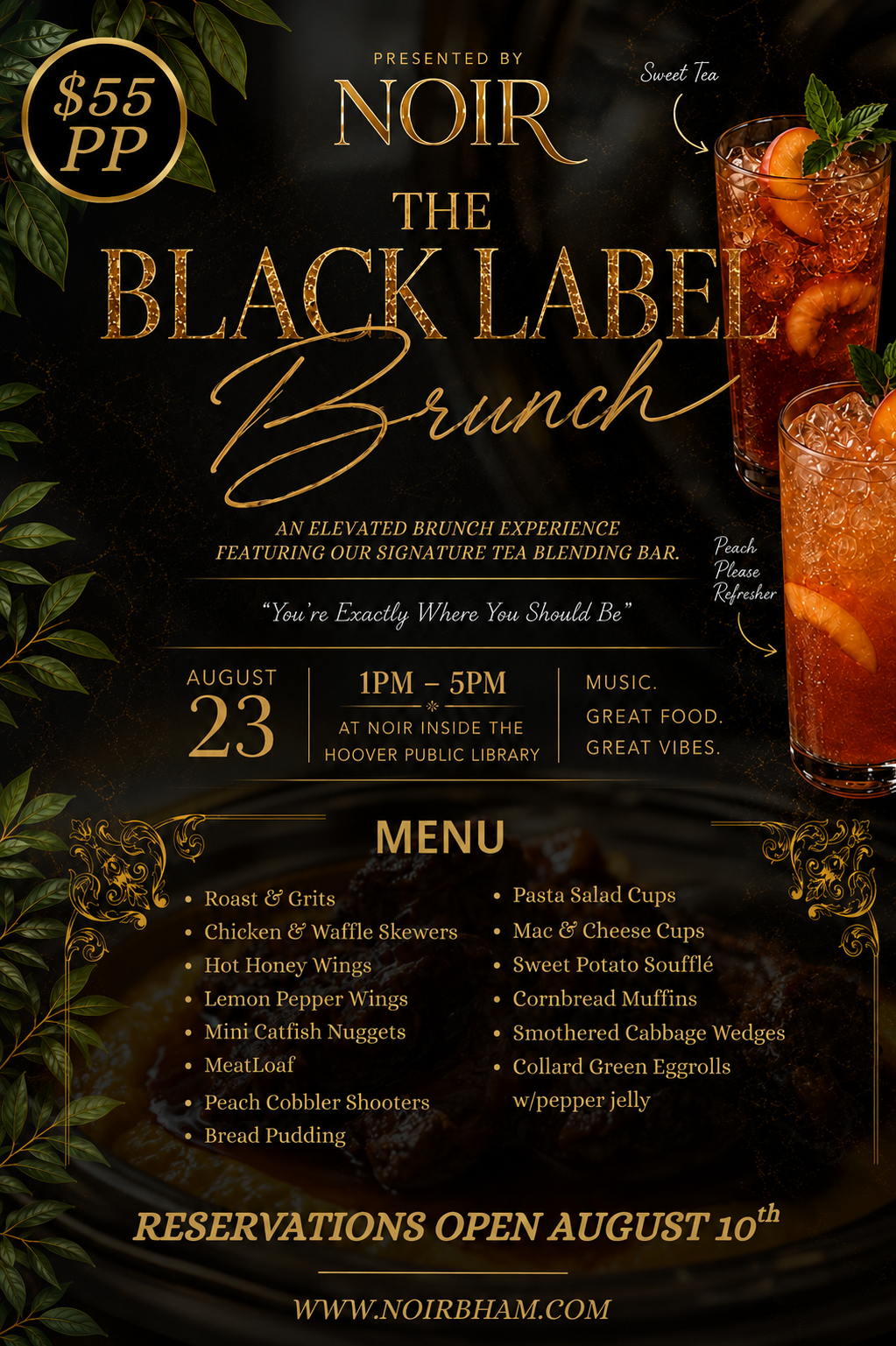 The Black Label Brunch event flyer